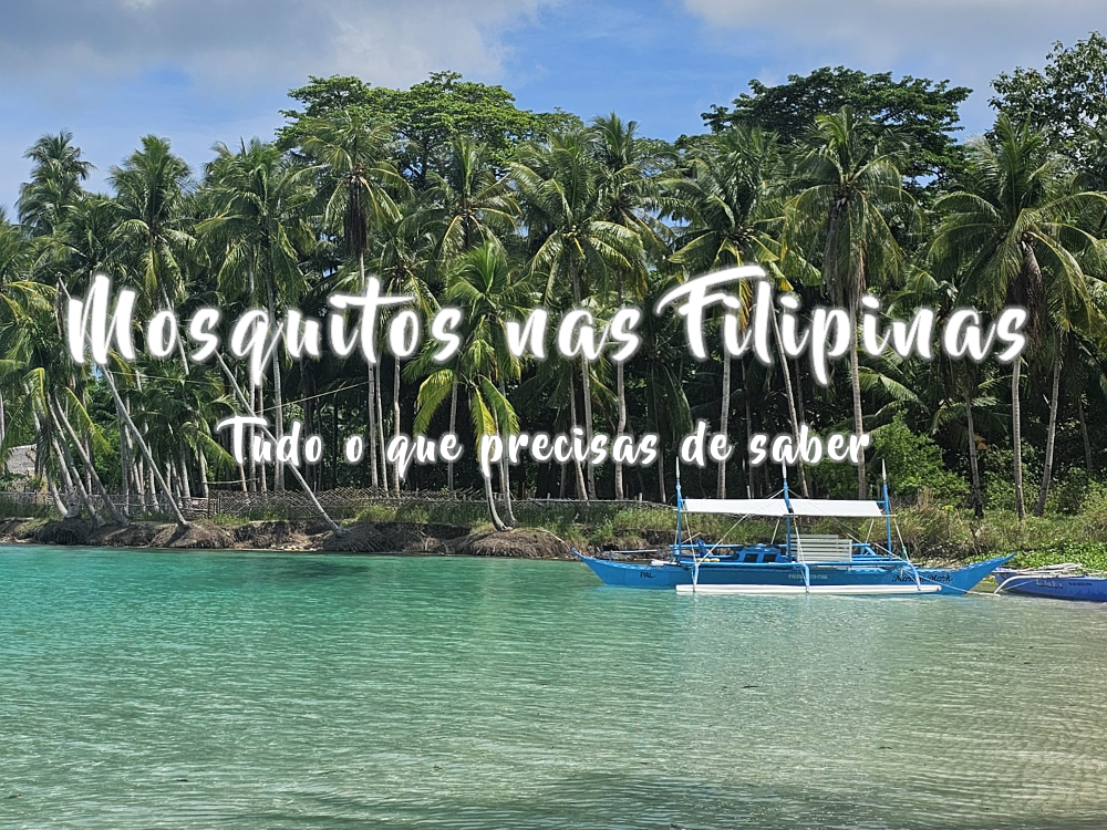 Paisagem das Filipinas com informações sobre mosquitos nas Filipinas